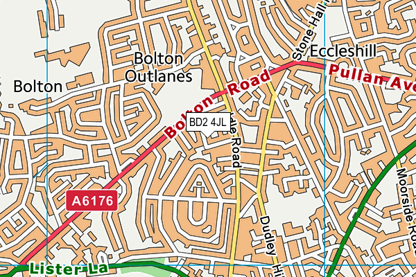 BD2 4JL map - OS VectorMap District (Ordnance Survey)