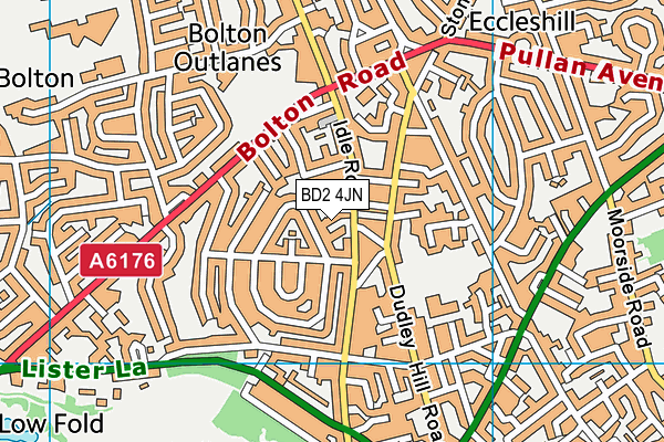 BD2 4JN map - OS VectorMap District (Ordnance Survey)