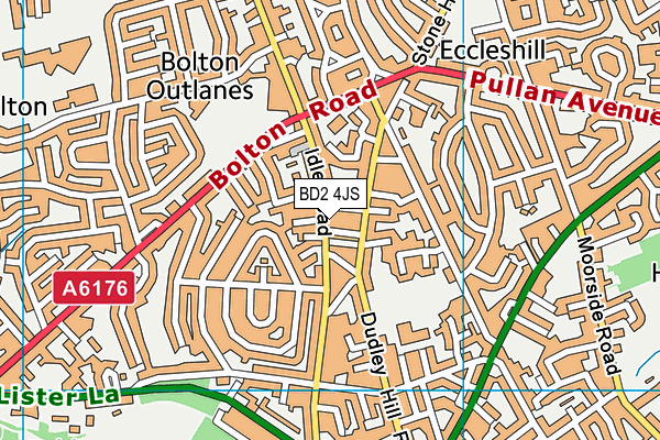 BD2 4JS map - OS VectorMap District (Ordnance Survey)