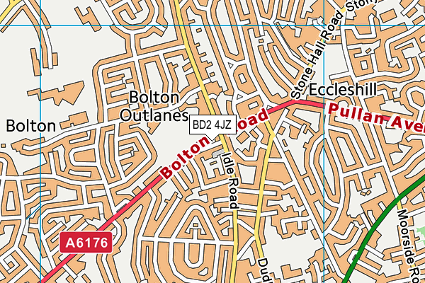 BD2 4JZ map - OS VectorMap District (Ordnance Survey)