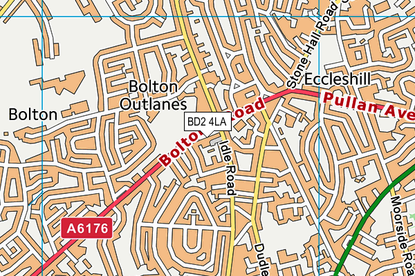 BD2 4LA map - OS VectorMap District (Ordnance Survey)