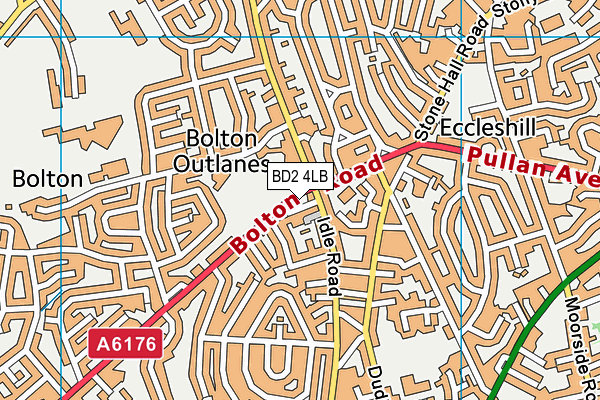 BD2 4LB map - OS VectorMap District (Ordnance Survey)