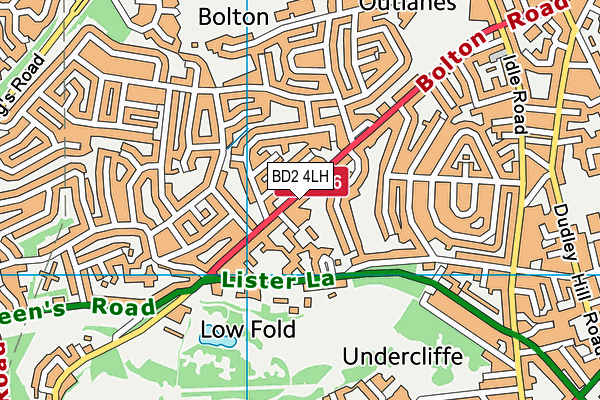 BD2 4LH map - OS VectorMap District (Ordnance Survey)