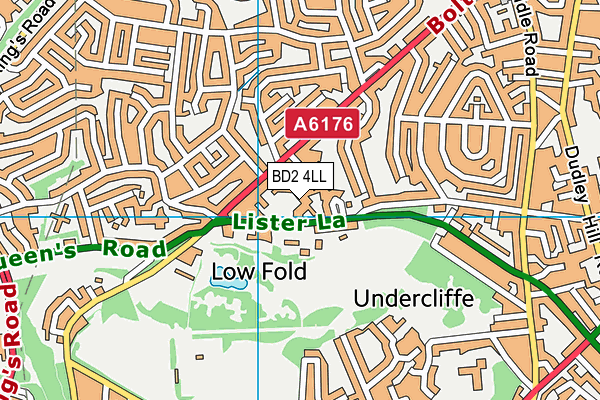 BD2 4LL map - OS VectorMap District (Ordnance Survey)