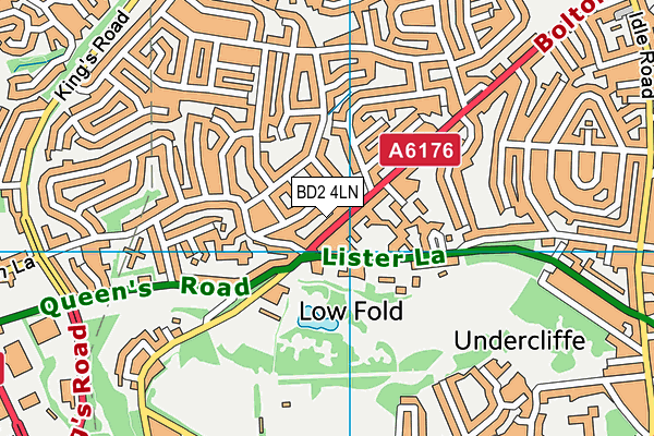 BD2 4LN map - OS VectorMap District (Ordnance Survey)