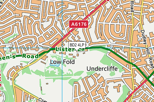 BD2 4LP map - OS VectorMap District (Ordnance Survey)