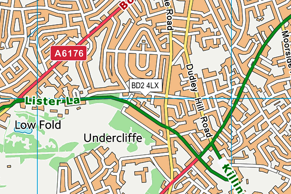 BD2 4LX map - OS VectorMap District (Ordnance Survey)