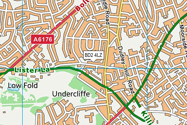 BD2 4LZ map - OS VectorMap District (Ordnance Survey)