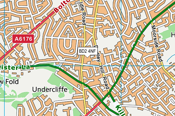 BD2 4NF map - OS VectorMap District (Ordnance Survey)