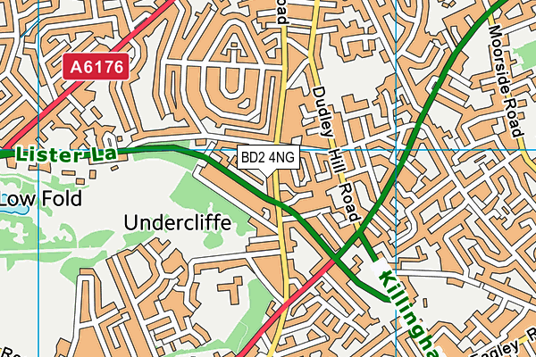 BD2 4NG map - OS VectorMap District (Ordnance Survey)