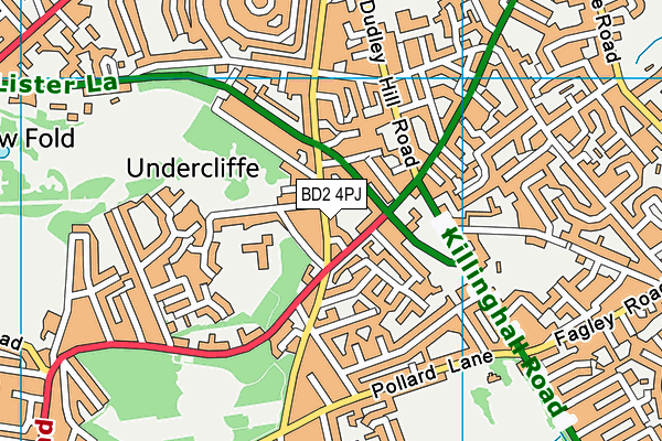 BD2 4PJ map - OS VectorMap District (Ordnance Survey)
