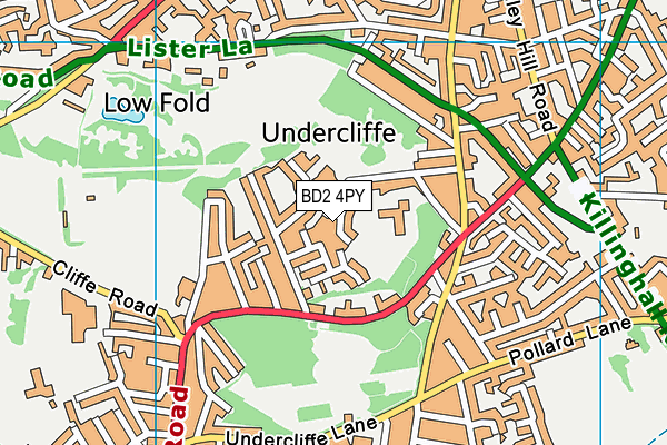 BD2 4PY map - OS VectorMap District (Ordnance Survey)