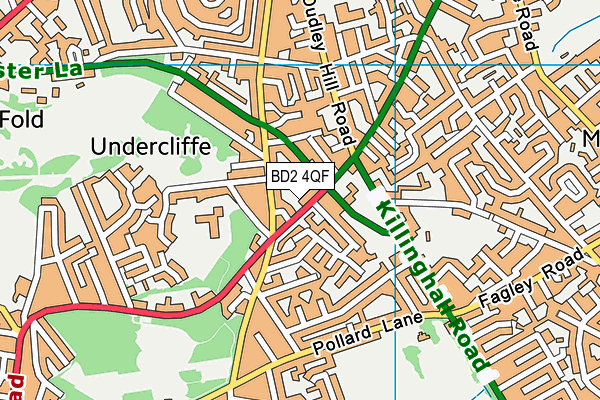 BD2 4QF map - OS VectorMap District (Ordnance Survey)