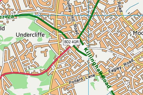 BD2 4QR map - OS VectorMap District (Ordnance Survey)