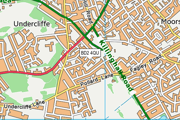 BD2 4QU map - OS VectorMap District (Ordnance Survey)