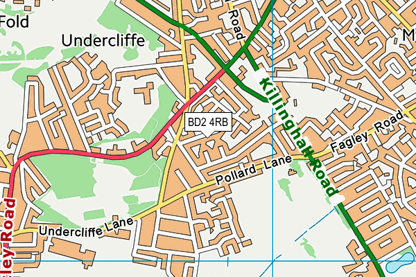 BD2 4RB map - OS VectorMap District (Ordnance Survey)