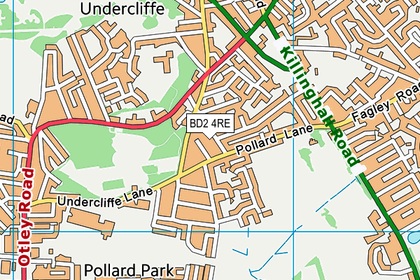 BD2 4RE map - OS VectorMap District (Ordnance Survey)