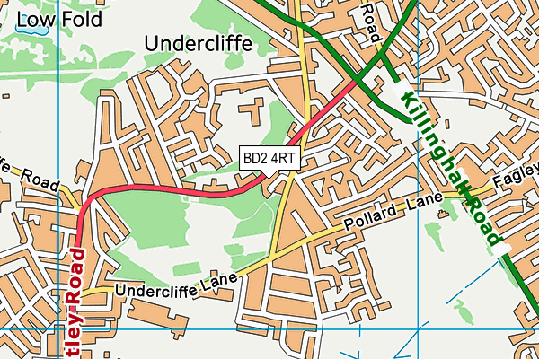 BD2 4RT map - OS VectorMap District (Ordnance Survey)