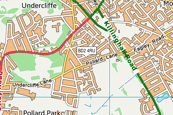 BD2 4RU map - OS VectorMap District (Ordnance Survey)