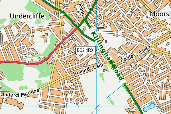 BD2 4RX map - OS VectorMap District (Ordnance Survey)