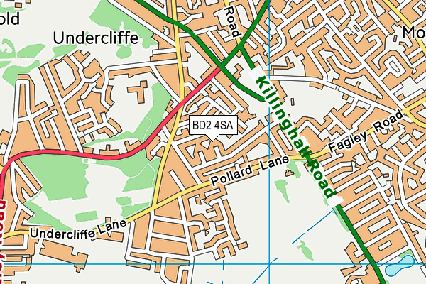 BD2 4SA map - OS VectorMap District (Ordnance Survey)