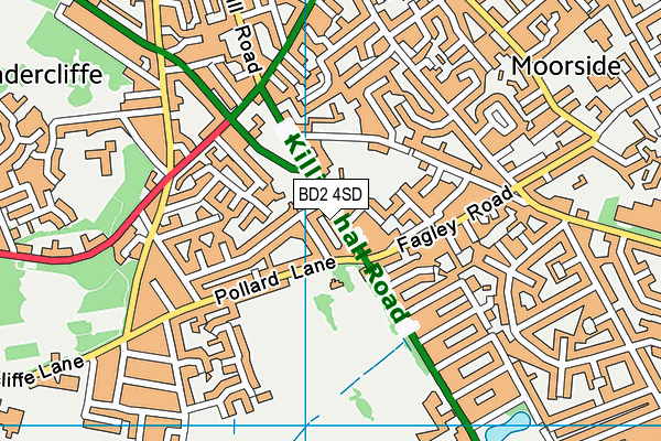 BD2 4SD map - OS VectorMap District (Ordnance Survey)