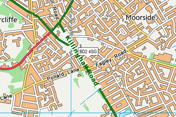 BD2 4SG map - OS VectorMap District (Ordnance Survey)