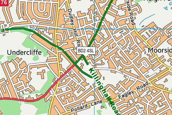 BD2 4SL map - OS VectorMap District (Ordnance Survey)
