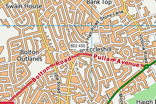 BD2 4SS map - OS VectorMap District (Ordnance Survey)