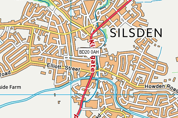 BD20 0AH map - OS VectorMap District (Ordnance Survey)