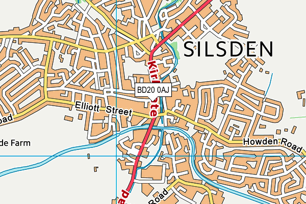 Map of SILSDEN NEWS LTD at district scale