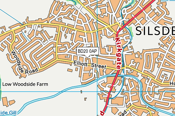 BD20 0AP map - OS VectorMap District (Ordnance Survey)