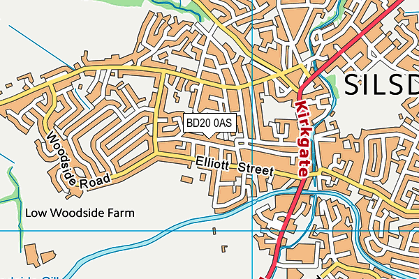 BD20 0AS map - OS VectorMap District (Ordnance Survey)