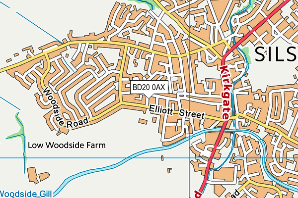 BD20 0AX map - OS VectorMap District (Ordnance Survey)