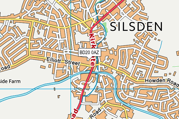 BD20 0AZ map - OS VectorMap District (Ordnance Survey)