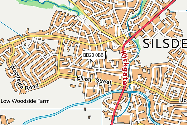 BD20 0BB map - OS VectorMap District (Ordnance Survey)