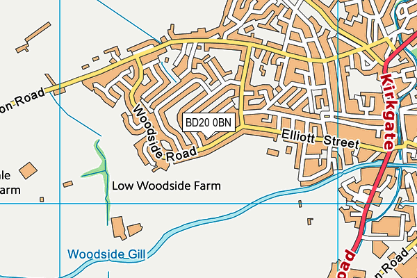 BD20 0BN map - OS VectorMap District (Ordnance Survey)