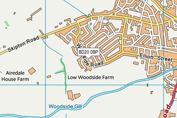 BD20 0BP map - OS VectorMap District (Ordnance Survey)