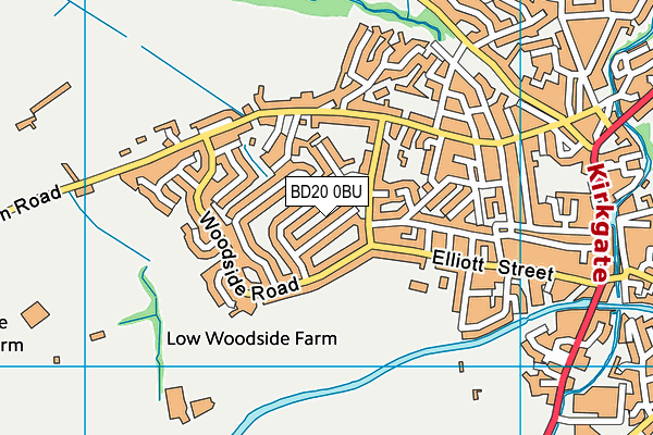 BD20 0BU map - OS VectorMap District (Ordnance Survey)