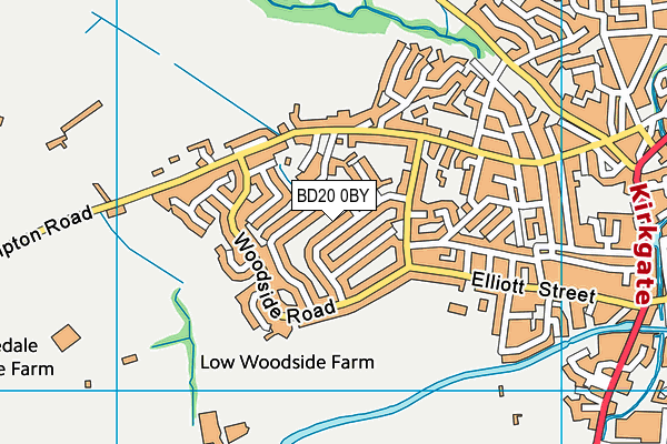 BD20 0BY map - OS VectorMap District (Ordnance Survey)