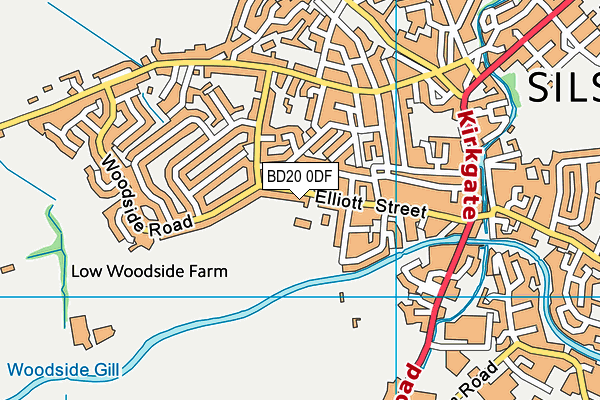 BD20 0DF map - OS VectorMap District (Ordnance Survey)