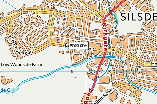 BD20 0DH map - OS VectorMap District (Ordnance Survey)