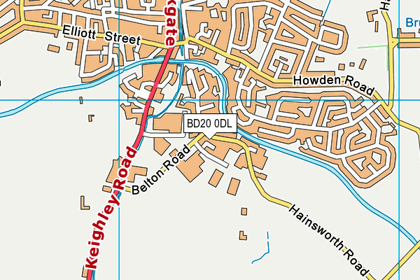 BD20 0DL map - OS VectorMap District (Ordnance Survey)