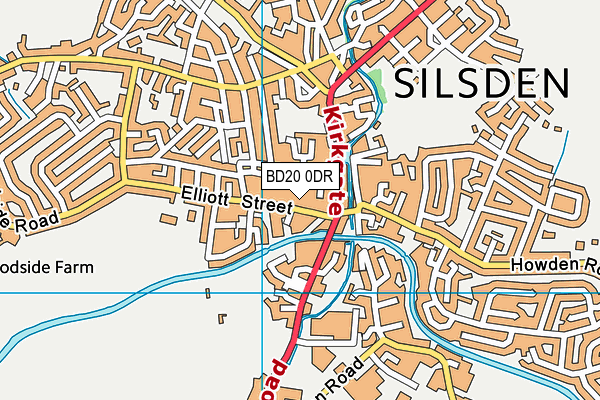 BD20 0DR map - OS VectorMap District (Ordnance Survey)