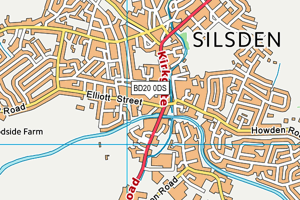 BD20 0DS map - OS VectorMap District (Ordnance Survey)