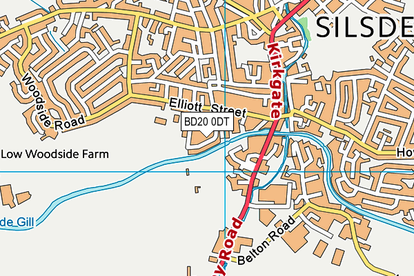 BD20 0DT map - OS VectorMap District (Ordnance Survey)