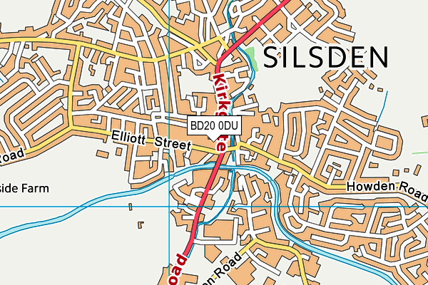 BD20 0DU map - OS VectorMap District (Ordnance Survey)