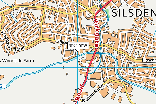 BD20 0DW map - OS VectorMap District (Ordnance Survey)