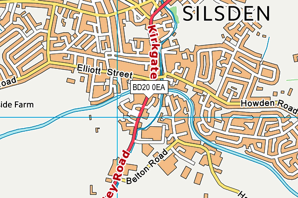 Map of 56 KEIGHLEY ROAD (SILSDEN) MANAGEMENT COMPANY LIMITED at district scale
