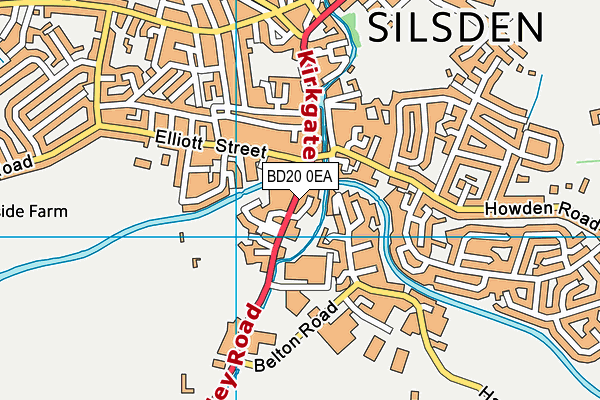 BD20 0EA map - OS VectorMap District (Ordnance Survey)